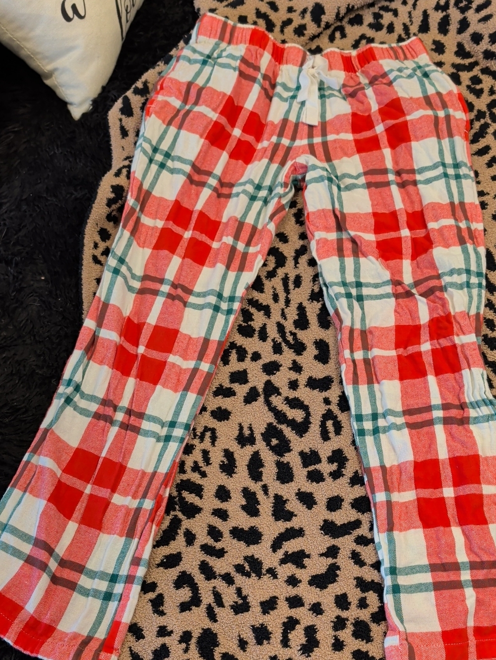 Old Navy Red and Green Plaid Kids Pajama Pants